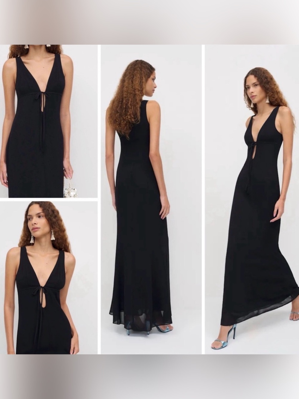 NWT Reformation Taryn Dress Black Size 4